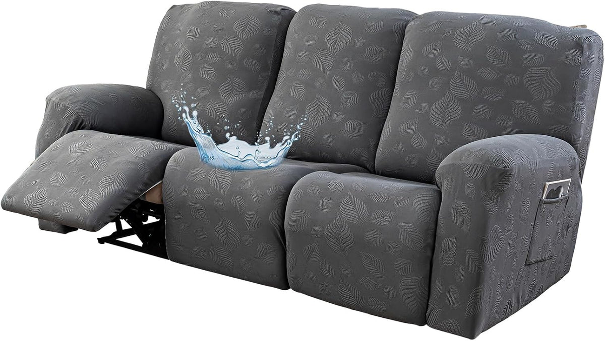 Gennia Waterproof Recliner Sofa Cover 3-Seat (Dark Gray)