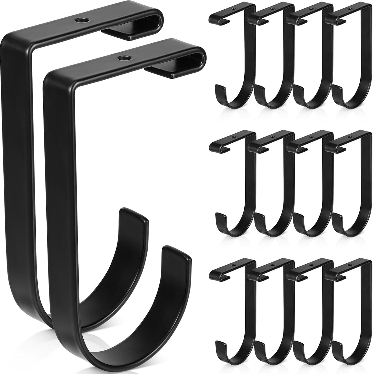 Ferraycle 12 Pcs Add on Storage Hooks Overhead Garage Rack, Black