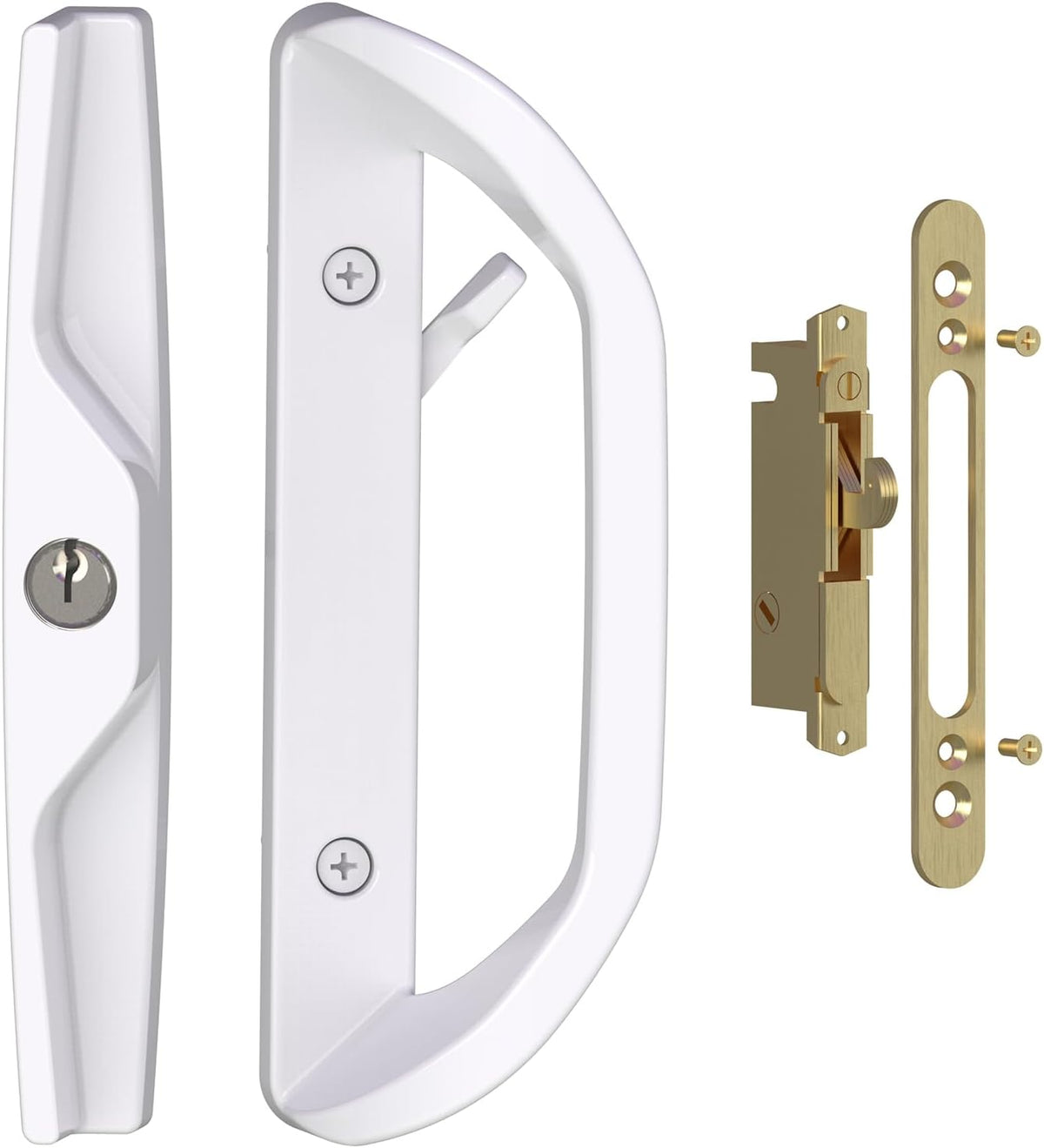 Sliding Glass Door Lock Set, Keyed Mortise Lock for Patio Doors