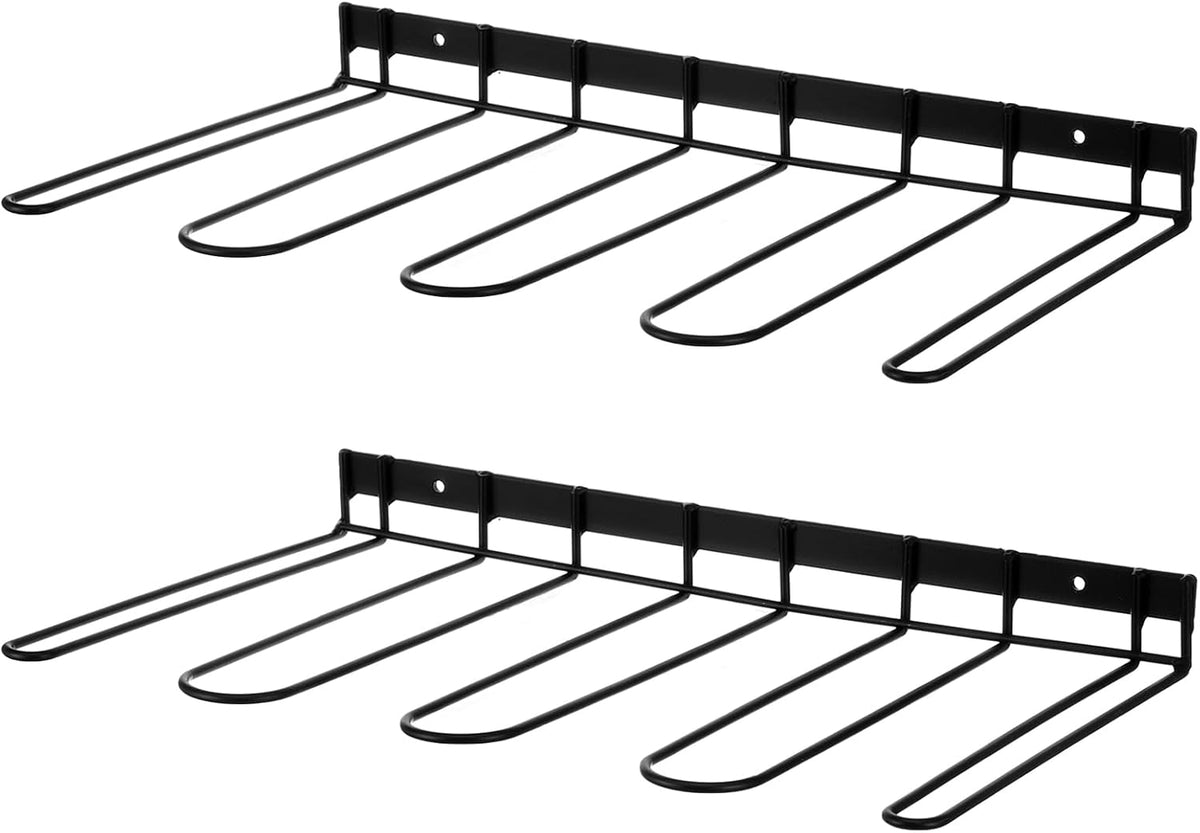 Heavy Duty Wall Mounted Boot Rack & Boot Hangers, 2 Pack Metal Boots Organizer for Tall Boots - Space Saving Shoe Storage for Entryway, Closet, Garage