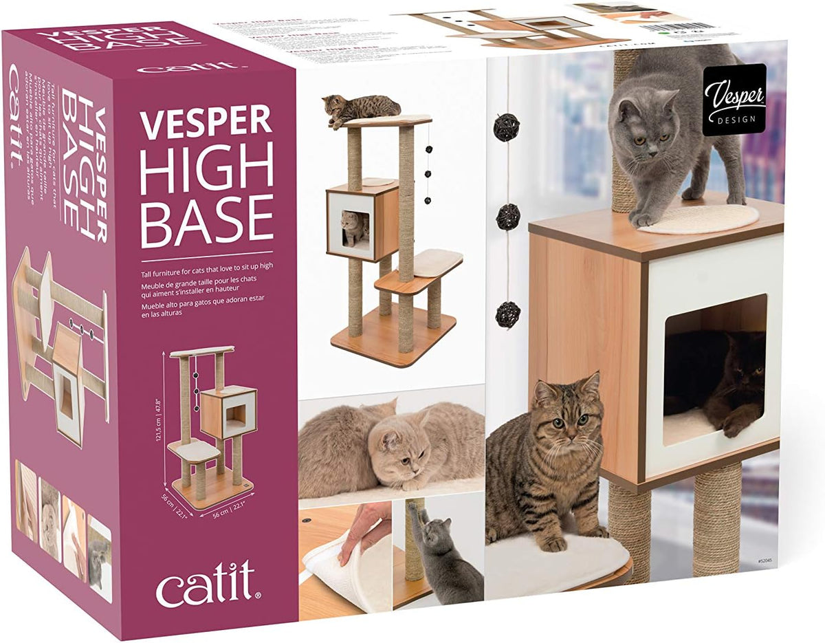 Vesper Cat Tree, High Base, Walnut, 52045