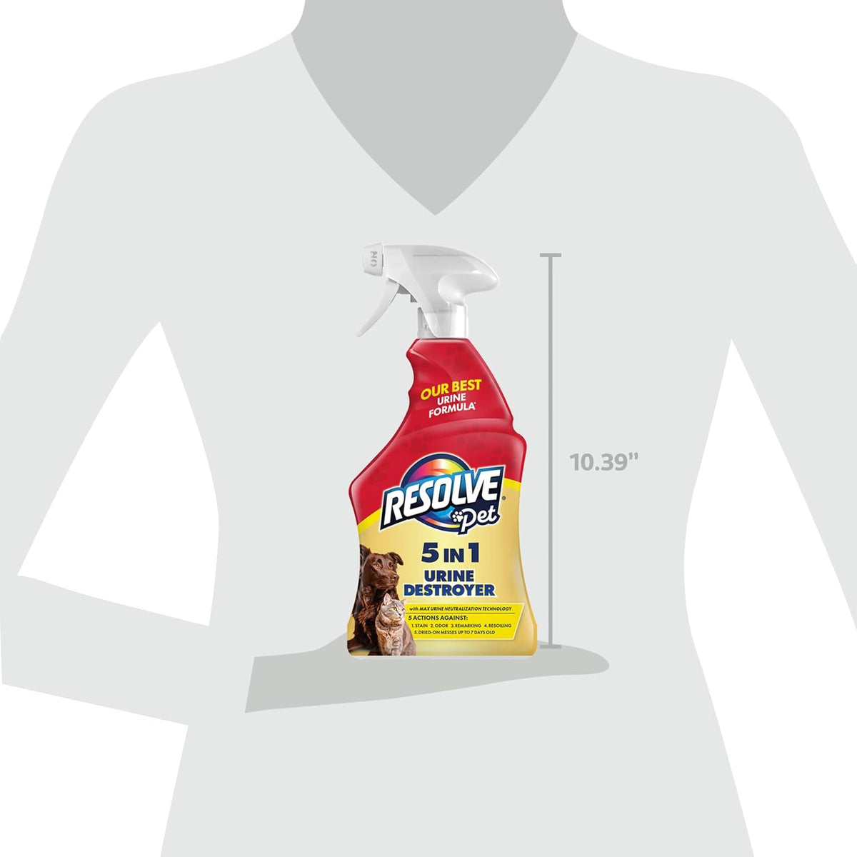 Resolve® 5-In-1 Urine Destroyer Carpet Cleaner Spray, Pet Stains, 22Oz