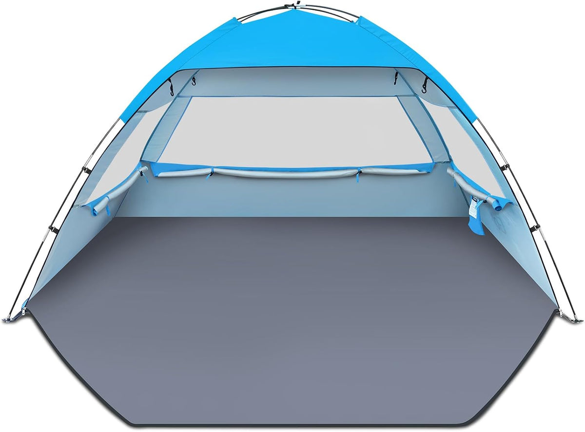 Gorich Beach Tent Sun Shelter for 3/4/6/8/10 Person with UPF 50+ UV Protection, Lightweight & Easy Setup Beach Shade Canopy, Portable Beach Shade Tent Beach Cabana