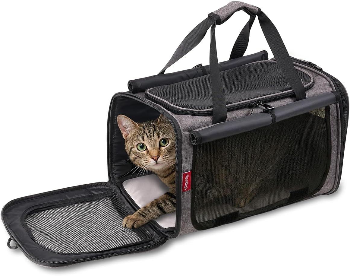 Burgeonnest Soft-Sided Cat Carrier for Cats up to 20 Lbs