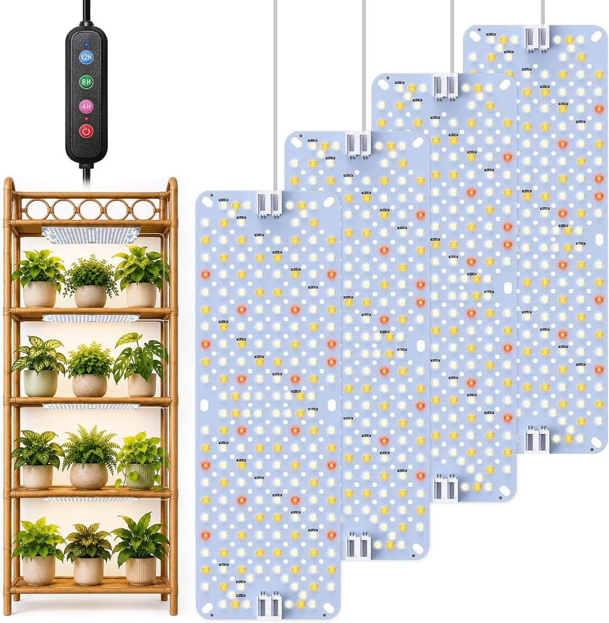 SDOVUERC Full Spectrum Panel Grow Lights for Indoor Plants and Shelves.