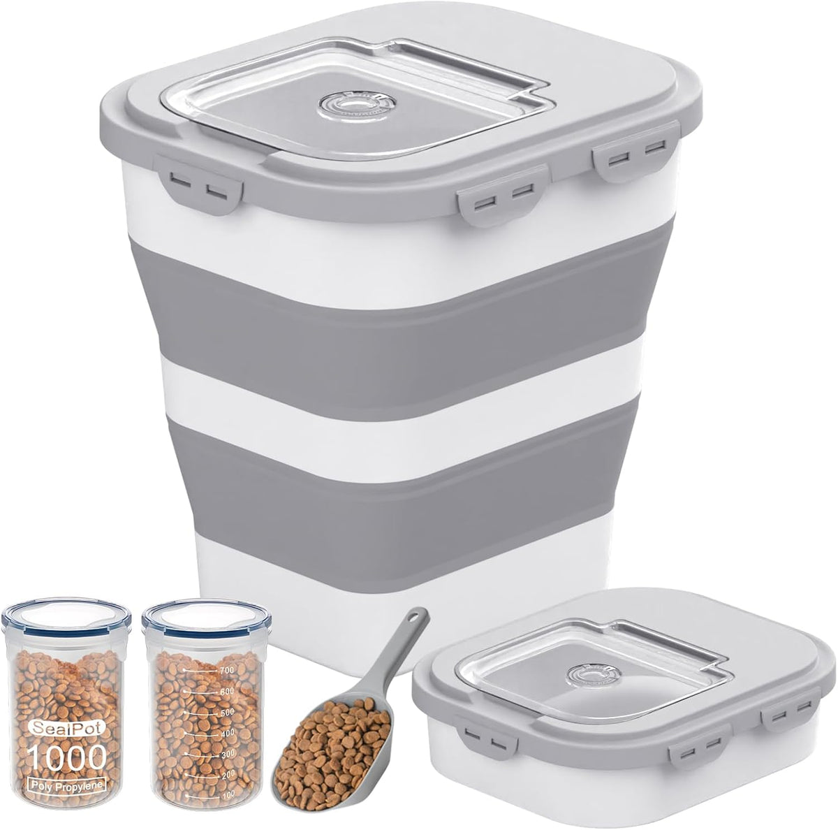 35-40Lbs Airtight Dog Food Storage Container Collapsible Dog Food Container