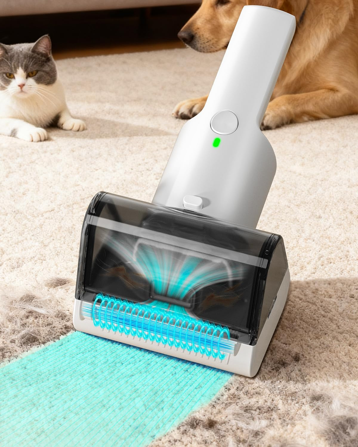 Electric Pet Hair Removal Tool,2026-Upgrade Cat&Dog Hair Vacuum & Lint Rollers Remover,Automatic Portable Hair Tool for Indoor and Outdoor,Cat Bed,Climbing Frame,Board,Carpet,Mats,Car Mats