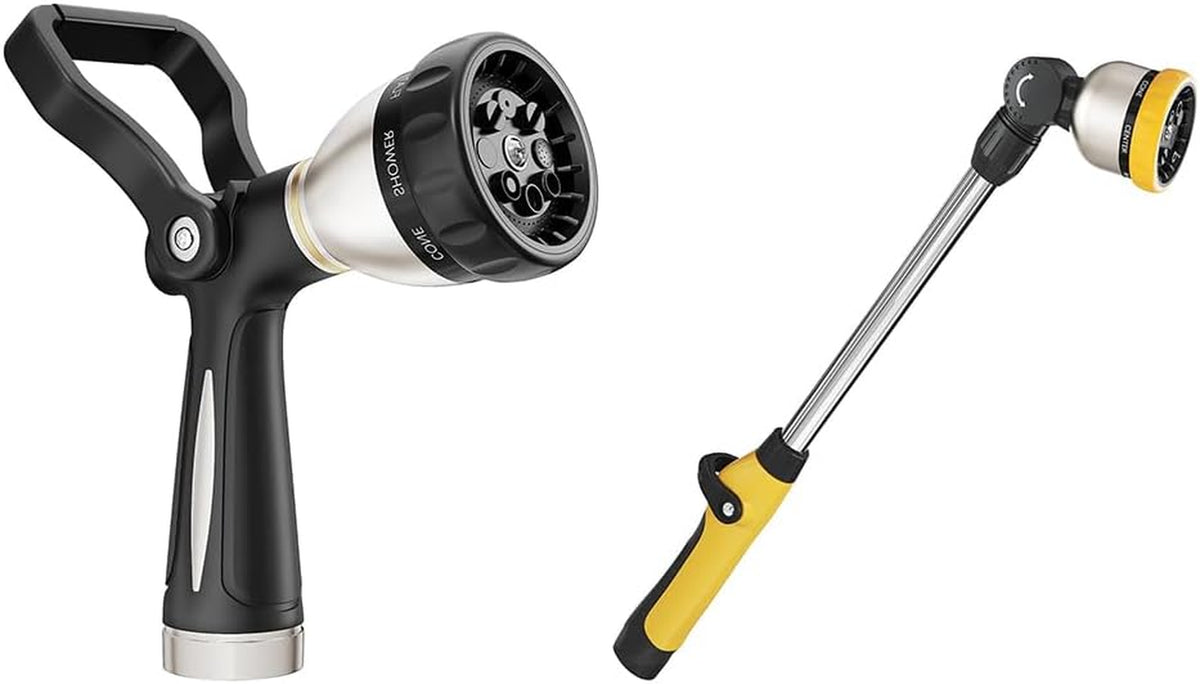 FANHAO Heavy Duty Fireman'S Hose Nozzle+16 Inches Garden Watering Wand