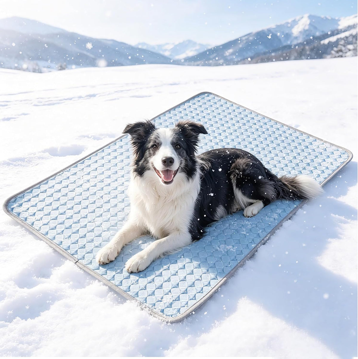 Summer Cooling Mat for Dogs and Cats, Non-Slip Ice Silk Self Cool Mat for Medium and Large Pets,Non-Toxic,Scratch-Proof and Washable Sleeping Pad for Bed, Crate,Indoor,Outdoor, Car Seats, 40"X28",Blue