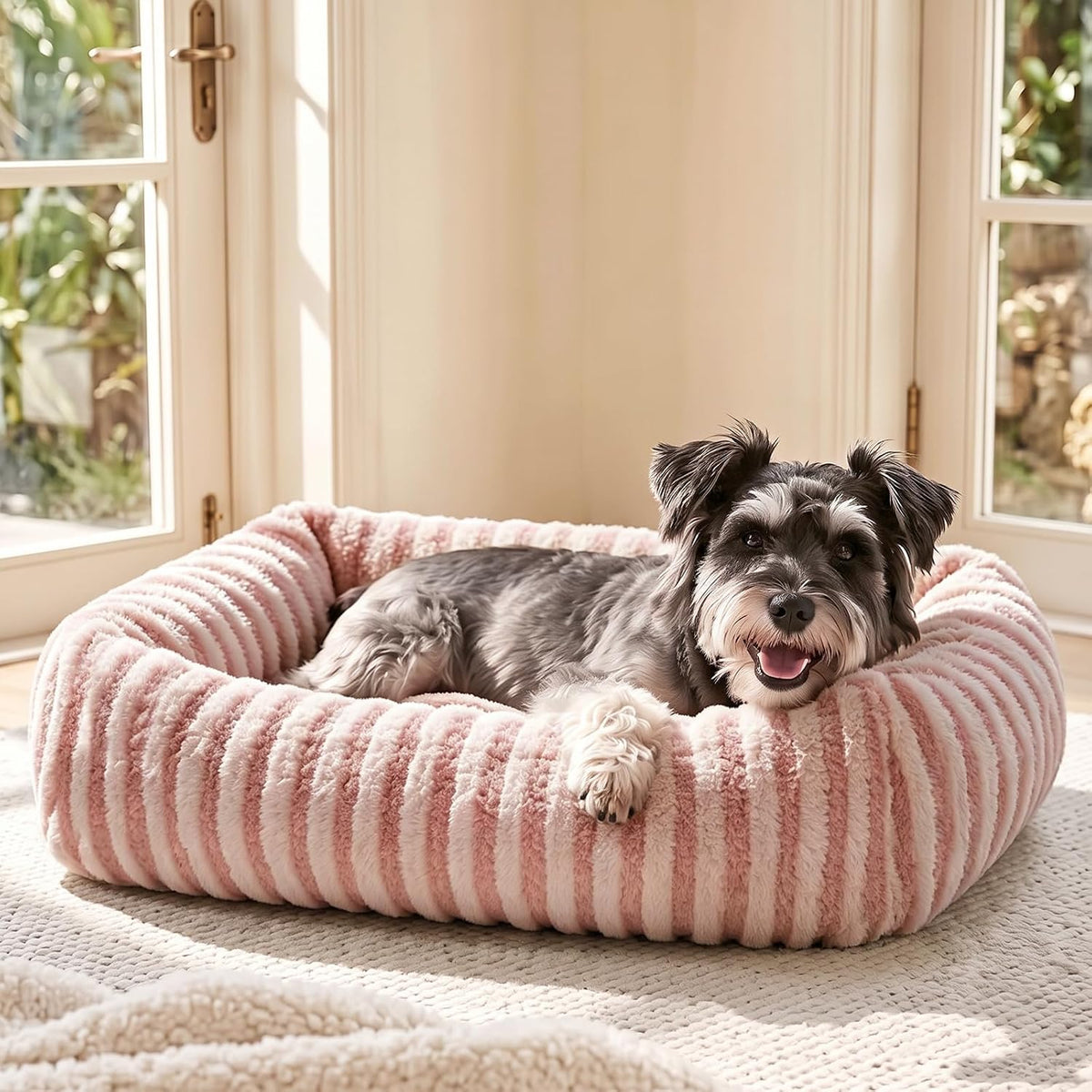 MIXJOY Dog Beds for Small Dogs Cats๏ผSmall Dog Bed Washable,20" Pink