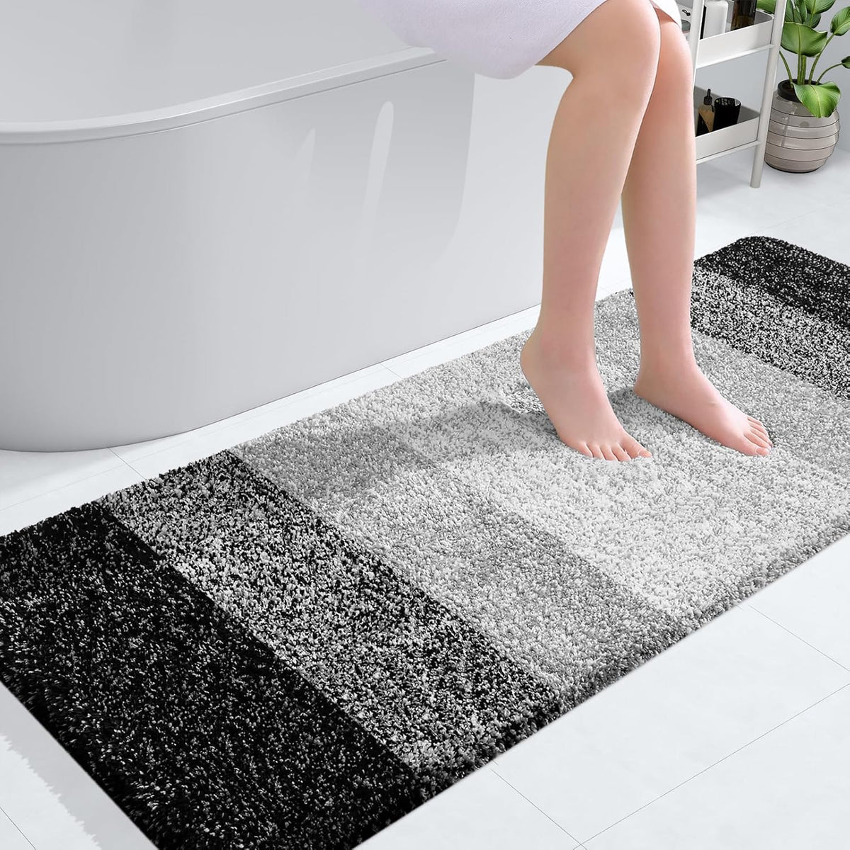 OLANLY Large Bathroom Rugs 50X30, Extra Soft Absorbent Microfiber Bath Rugs