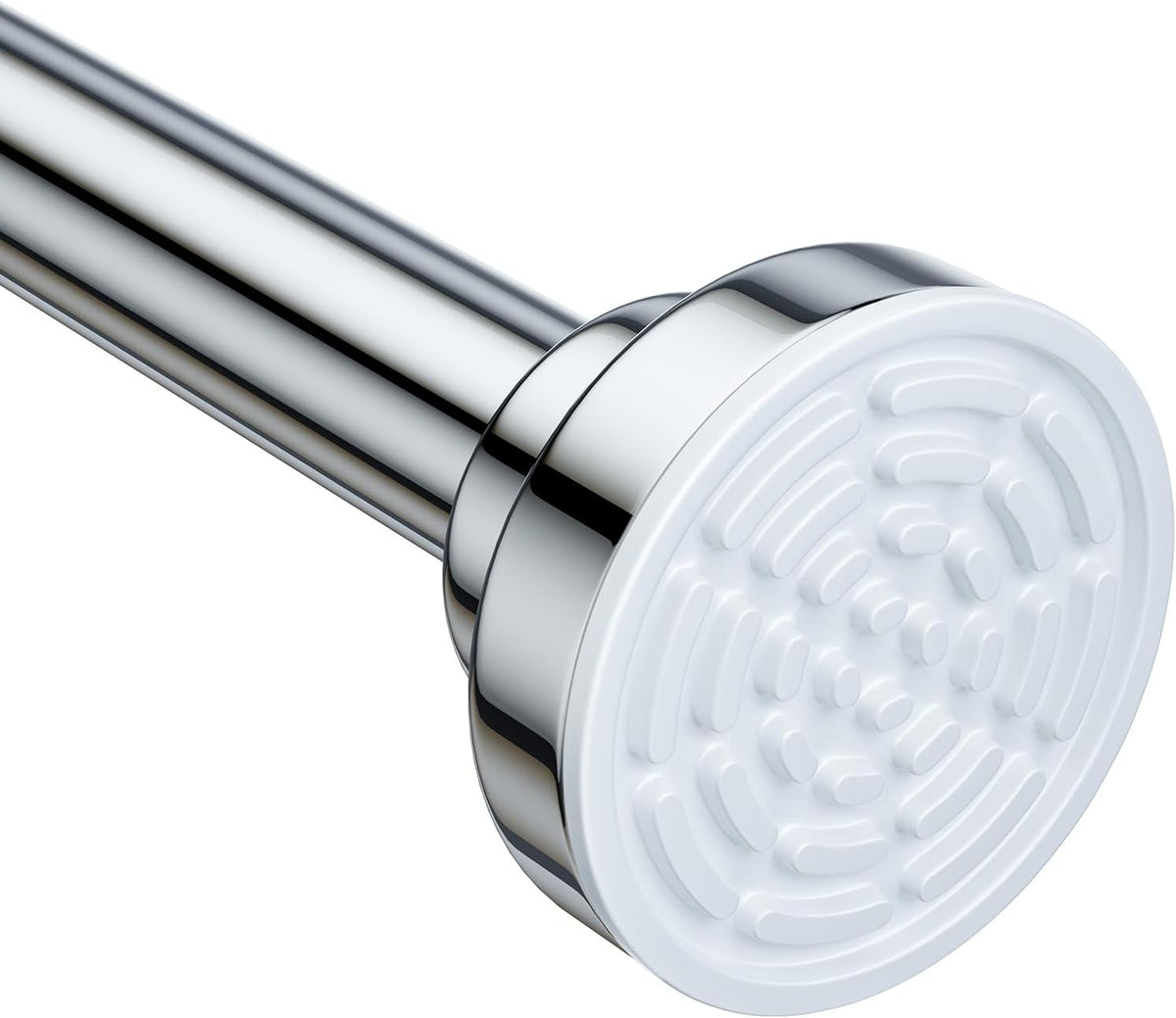 Ausemku Shower Curtain Rod - 32-68 Inch Rustproof Tension Rod, Non-Slip Spring Design, No Drilling Adjustable Curtain Rod for Bathroom, Kitchen, and Closet(Silver)