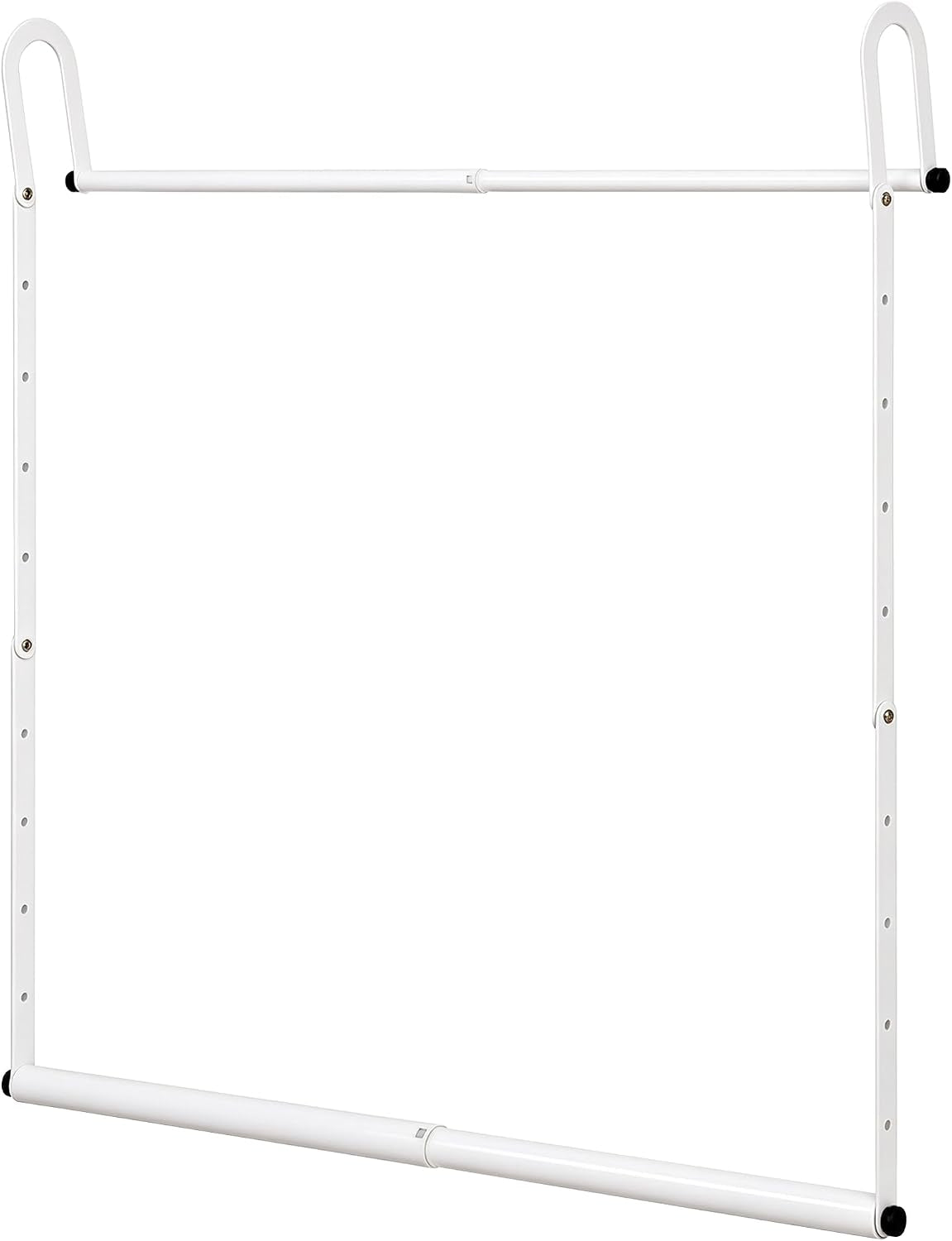 STORAGE MANIAC Double Hanging Closet Rod Adjustable Closet Organizer White