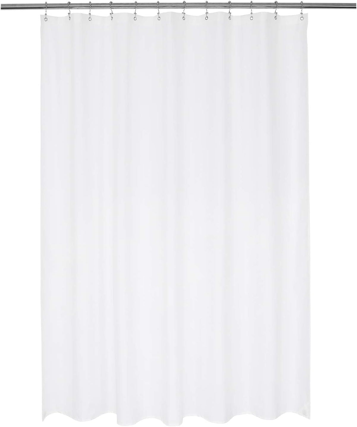 N&Y HOME Nylon Hotel Shower Curtain or Liner White, 72 X 72 Inches