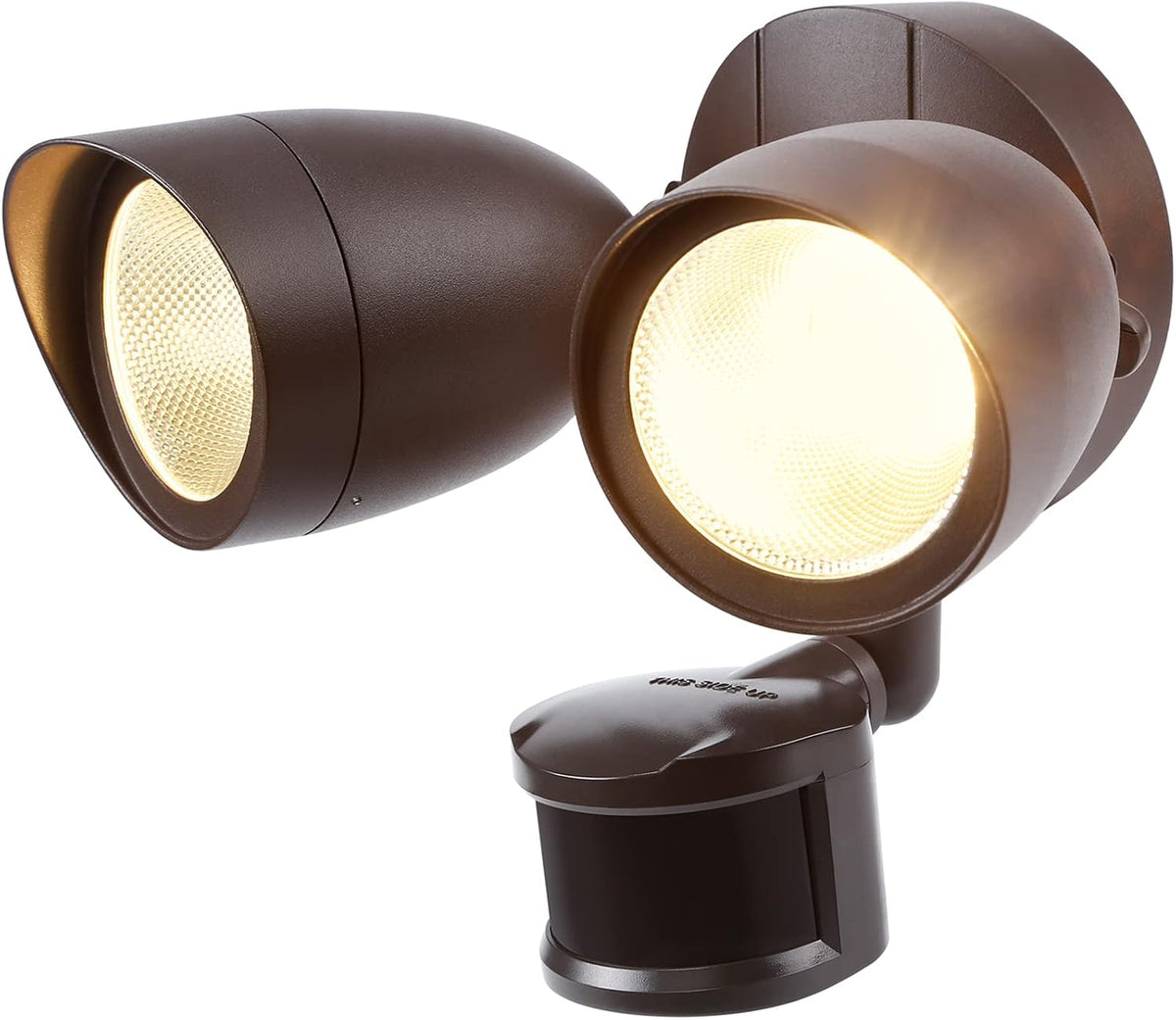 LEONLITE LED Security Light Outdoor Motion Sensor Dusk to Dawn 3000K Bronze