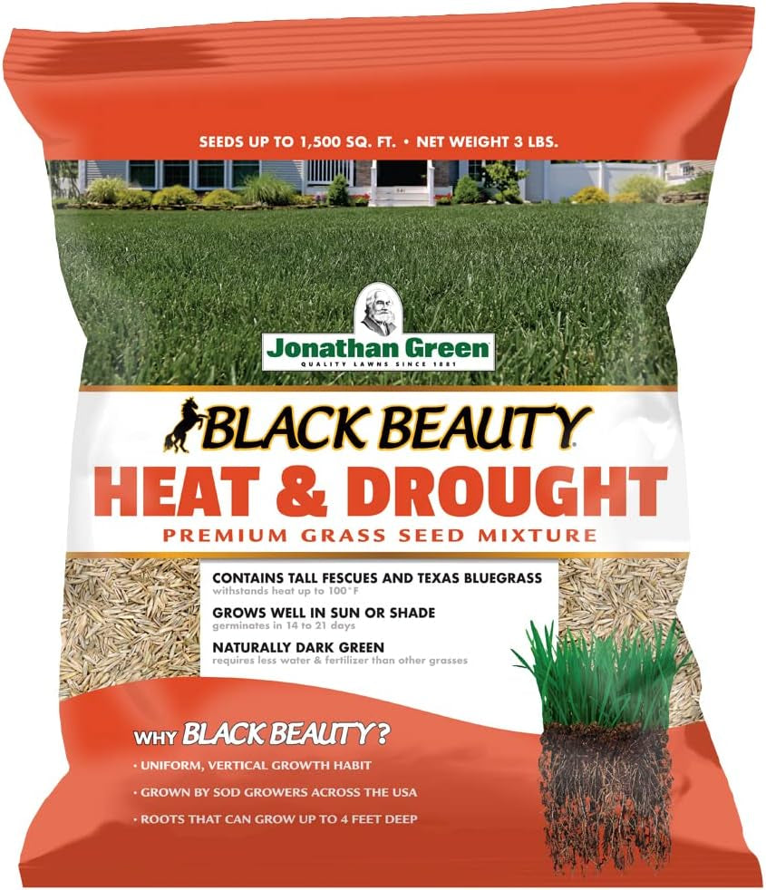 Jonathan Green Black Beauty Heat & Drought Resistant Grass Seed - 3 Lb
