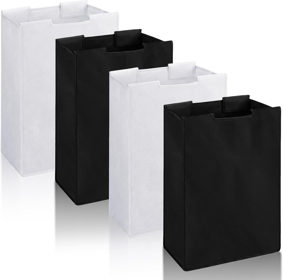 4 Pcs Laundry Sorter Replacement Bags Hamper Cart Removable Replacement Laundry Storage Organizer Bag Hamper Liner, No Hooks 14.76 X 8.66 X 21.65 Inch