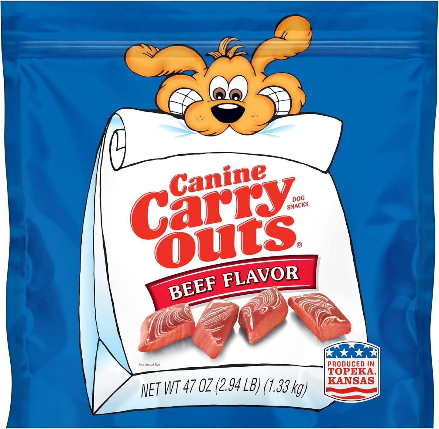Canine Carry Outs Beef Flavor Dog Treats, 47Oz Bag