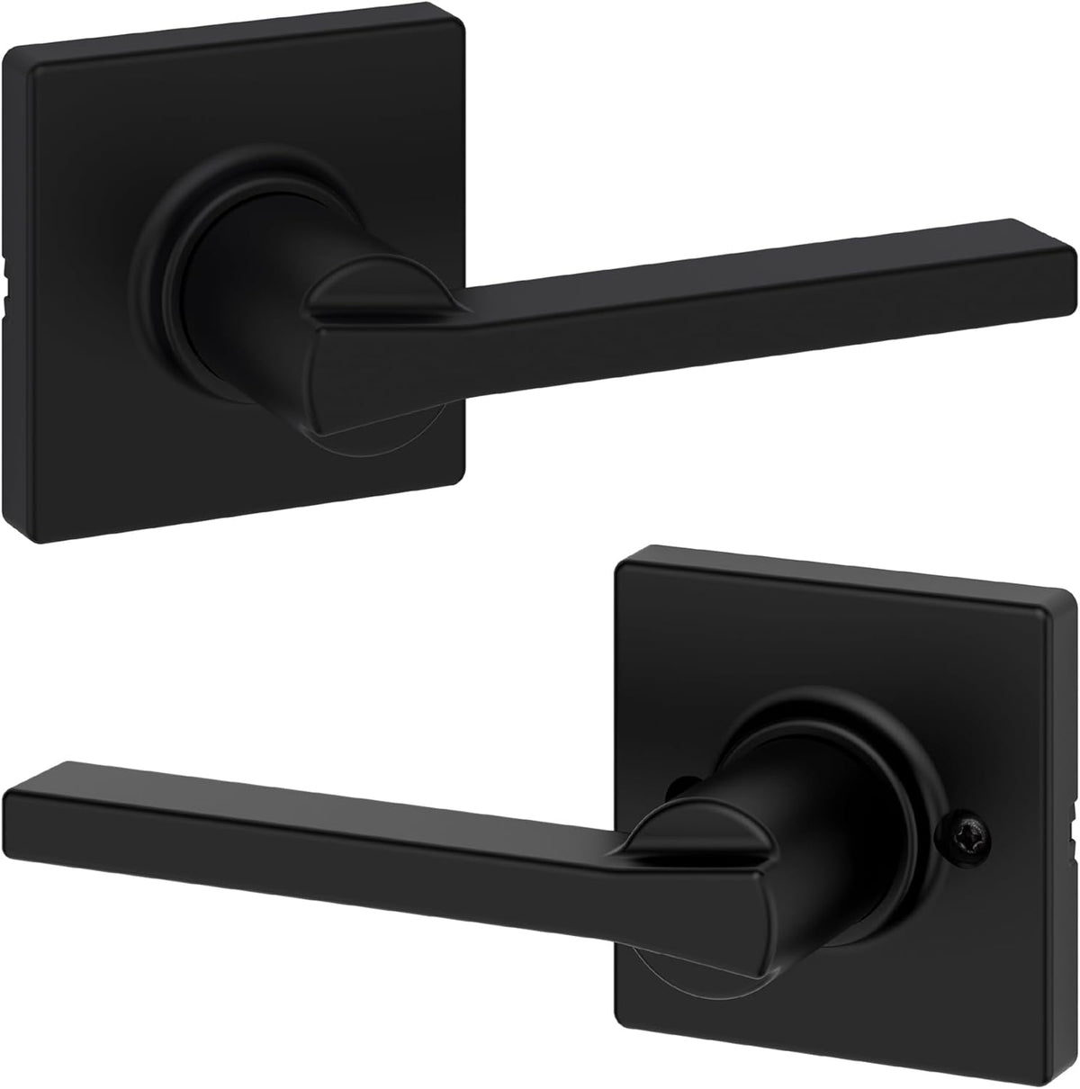 Kwikset Casey Passage Door Lever, Matte Black