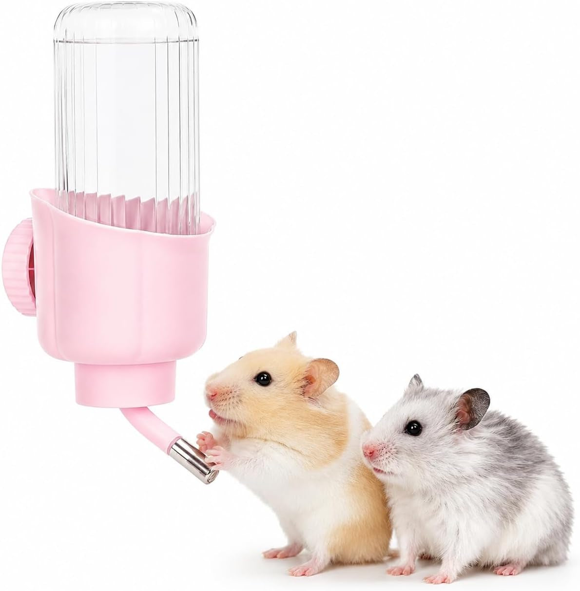 Pet Water Bottle for Cage,17Oz Small Animal Water Dispenser No Drip,Pink