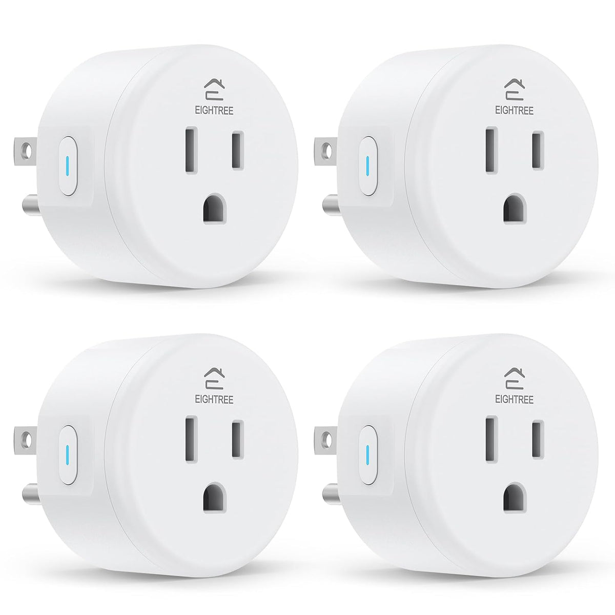 EIGHTREE Smart Plug Wifi Outlet Works with Alexa & Google Home, 15A, 4-Pack