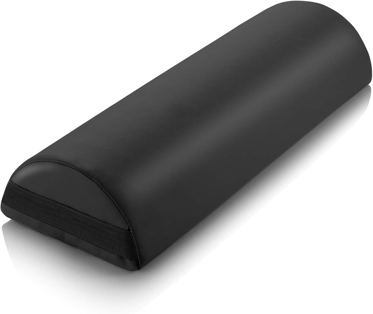 Saloniture Jumbo Half round Massage Table Bolster Under-Knee Pillow Pad - 26 X 9 X 4.5 Inch - Black