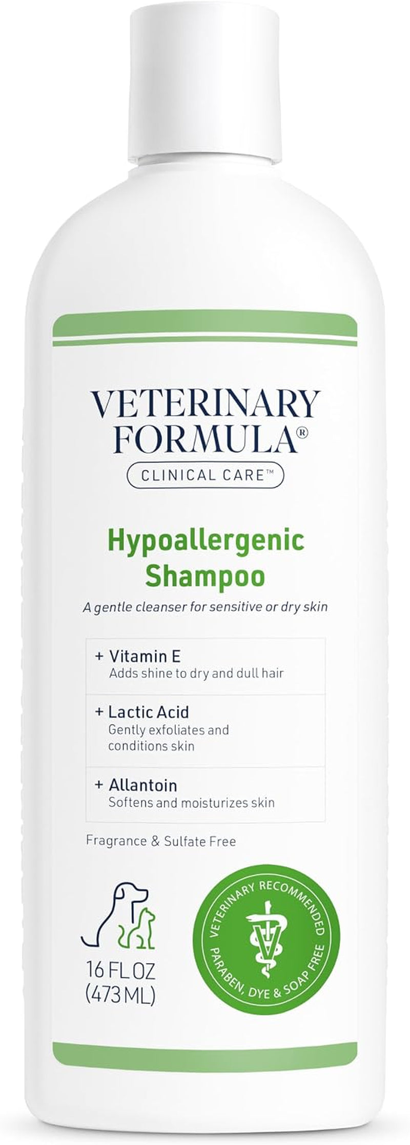 Veterinary Formula Clinical Care Hypoallergenic Free & Clear Shampoo, 16 Oz