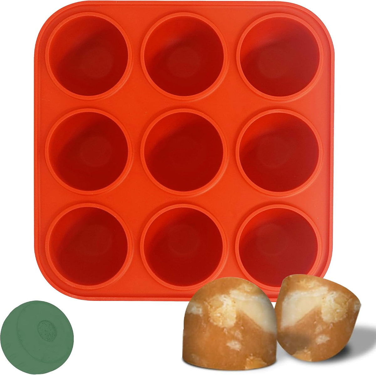 9-Cavity Silicone Frozen Dog Treat Mold for Woof Pupsicle & Power Chewer Pupsicle Large 25-75Lbs,Reusable Frozen Dog Treat Tray Mold for Pupsicle Toy