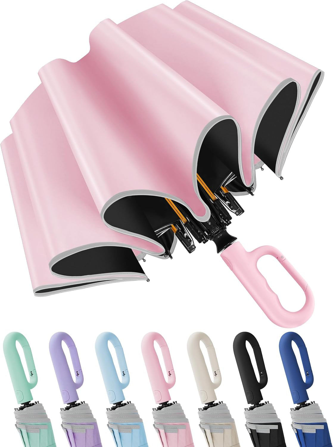 Seniny Travel Umbrella with UV Sun Protection, Large Rain Umbrellas