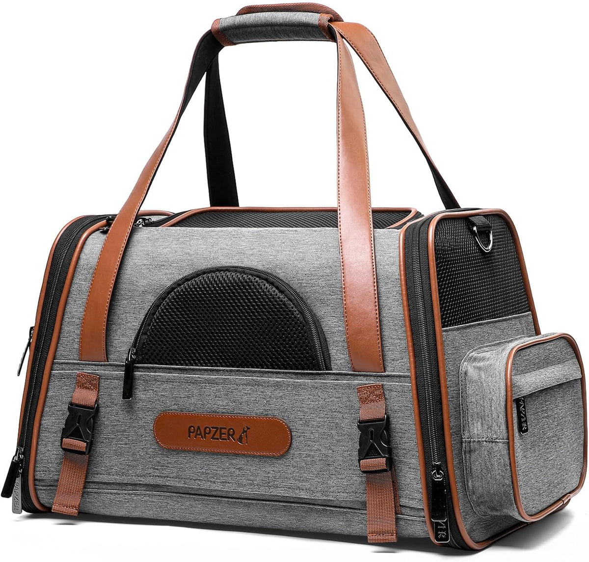 Premium Pet Carrier for Cat, Carry Purse with Head Hole, Seatbelt Buckles