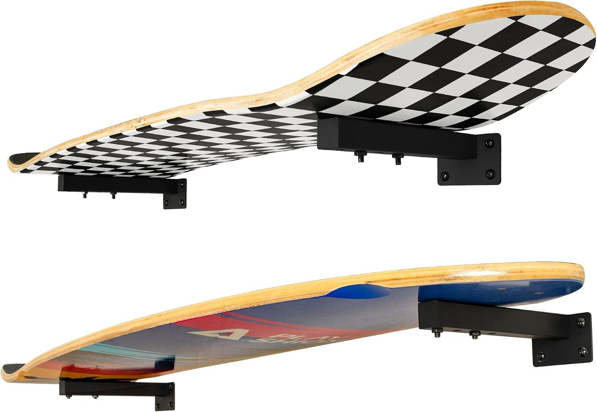 Skateboard Wall Mount, Longboard Skateboard Deck Rack Mount on Wall, Skateboards Floating Shelves Brackets, 4 Pack