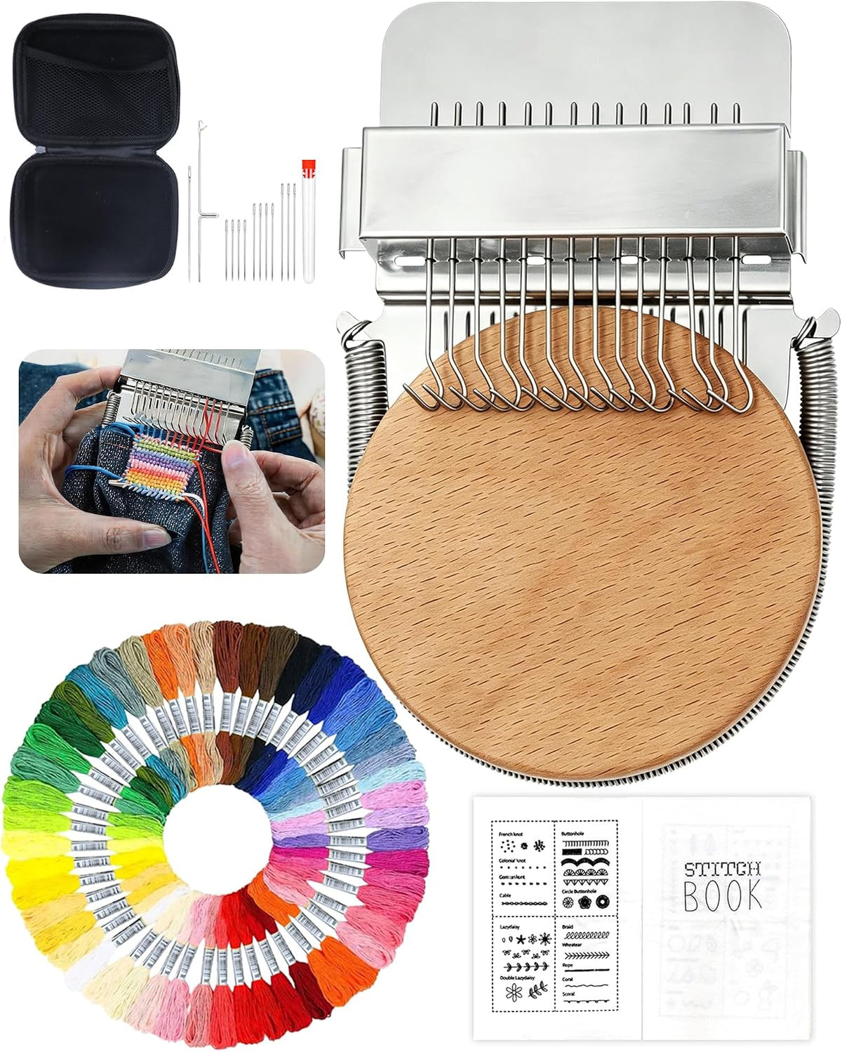 2026 Upgrad Visible Mending Kit, Knitpatch Darning Loom Kit for Beginners
