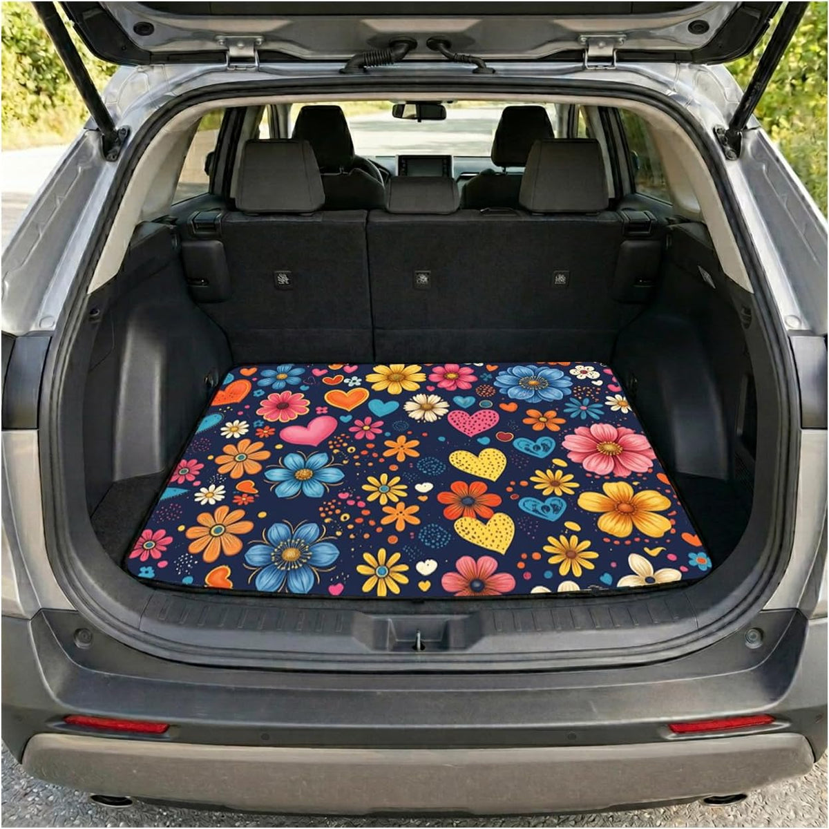 Daisy Car Trunk Mat SUV Cargo Liner for Dogs Cargo Liner(29" X 39")