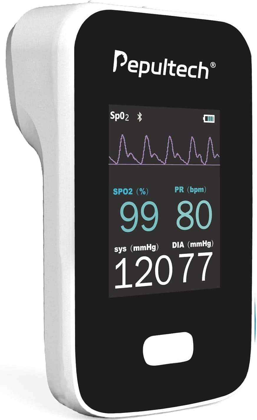 Bluetooth Veterinary Patient Monitor,Track Spo2 & Blood Pressure & Pulse Rate for Home Pet Care, 2.8Inch Display and Free App,Dog Pulse Oximeter for Famlily Clinic Use (AM6200A)