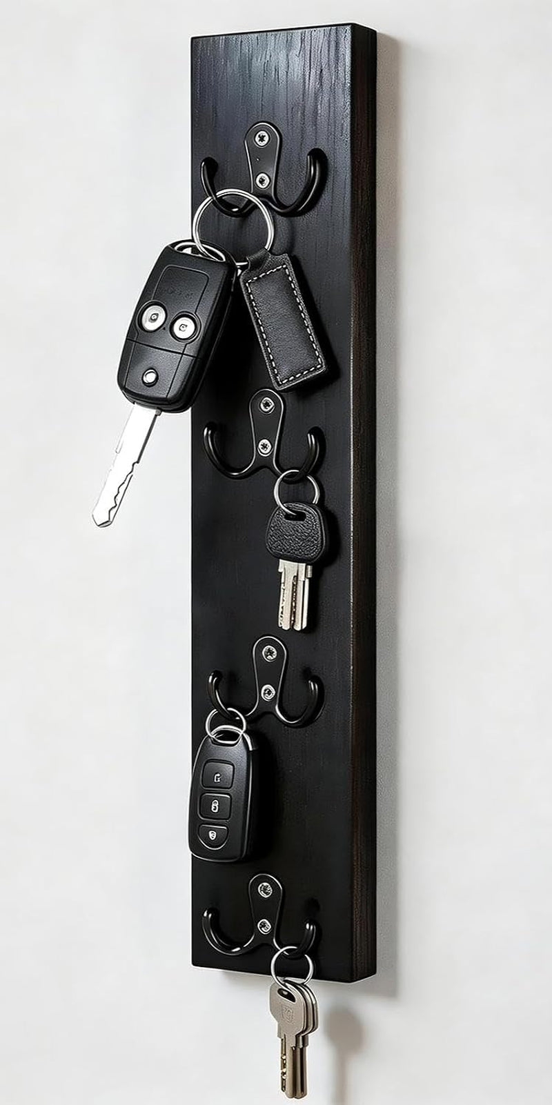 Yohsnor Vertical Key Holder for Wall,Space-Saving Hook Rack for Key,Wallet