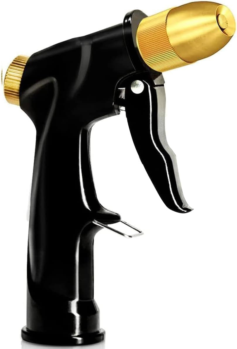 ESOW Garden Hose Nozzle, Heavy Duty Metal with Brass Nozzle, 4 Modes