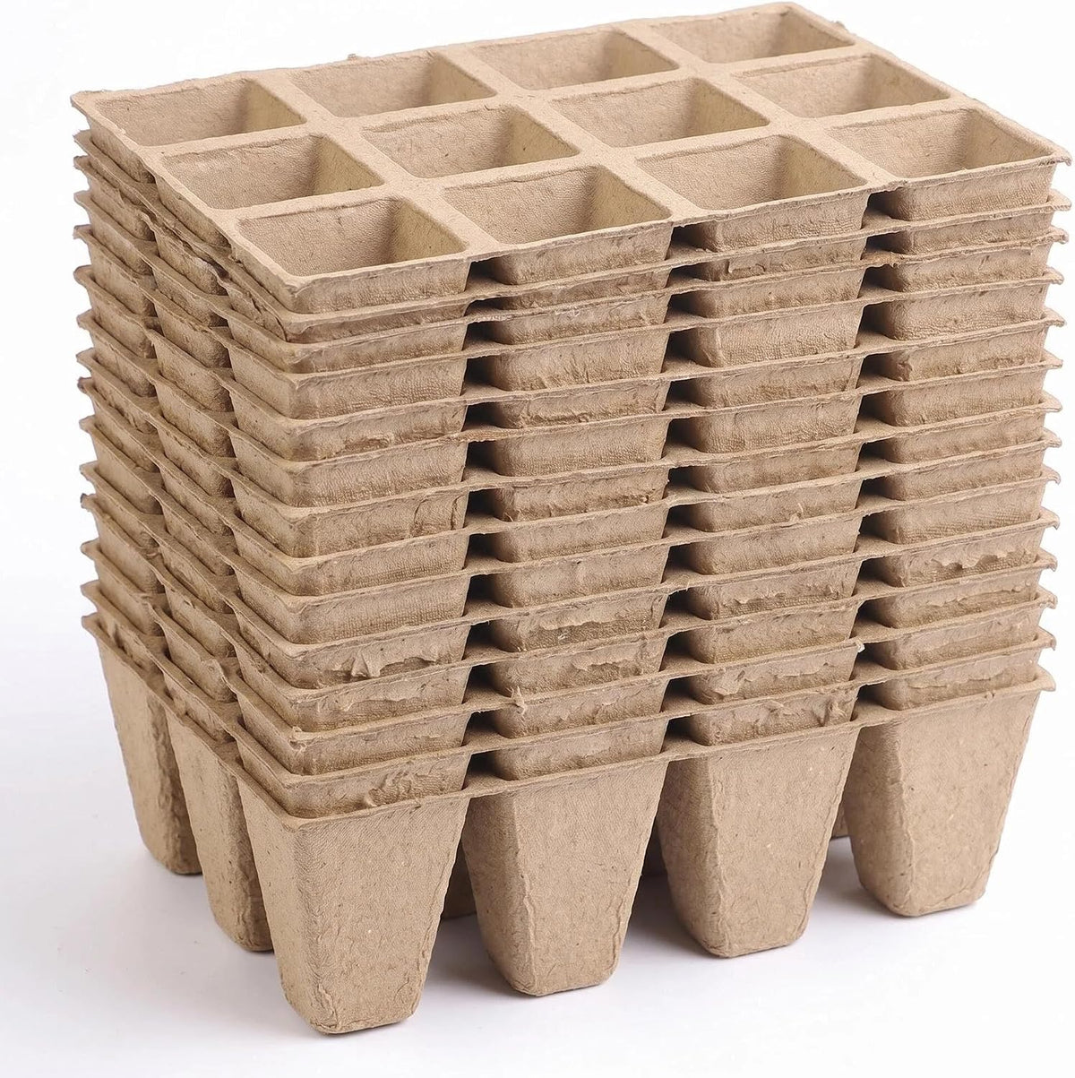 240 Cells Seed Starter Tray: Biodegradable Peat Pots – 20 Pack Plant Starter Kit with Seedling Trays for Indoor Outdoor Vegetable Herb Flower Germination – Reusable Sprouting Kit for Microgreens