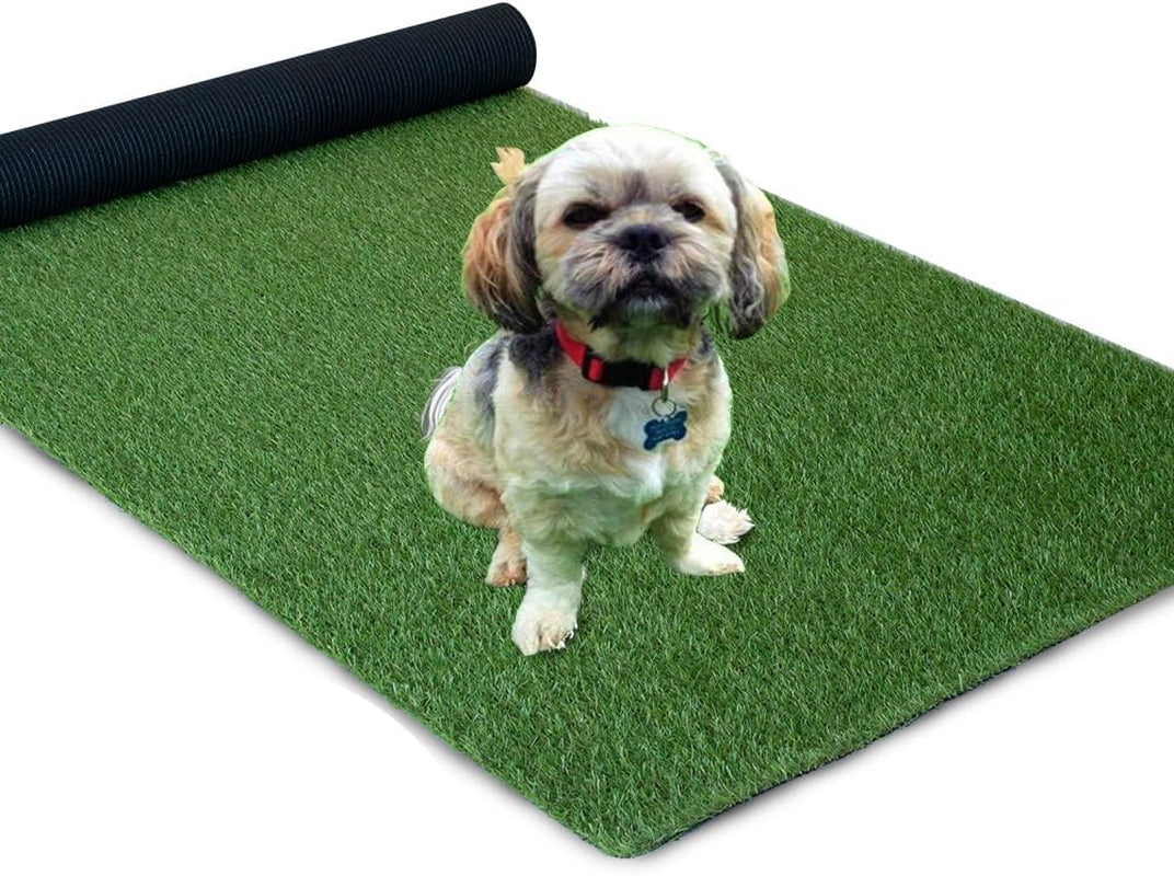 Artificial Grass Turf Lawn Outdoor for Garden Balcony Landscape,Astroturf Rug with Drainage Holes,Realistic and Thick Fake Faux Grass Mat,Synthetic Grass Rug Carpet for Patio,Backyard,4Ftx6Ft