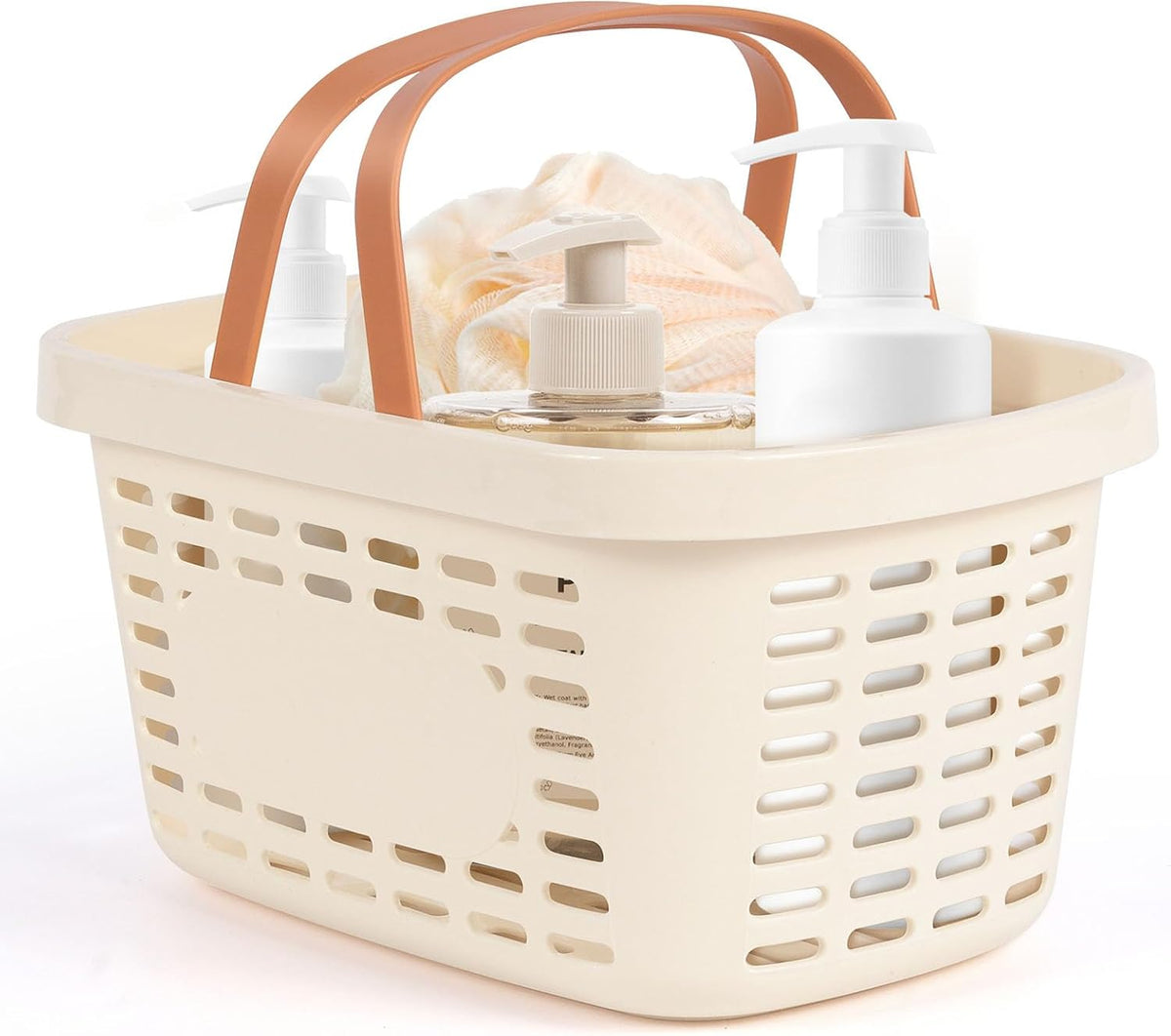 Plastic Shower Caddy, Cream, 1 Pack
