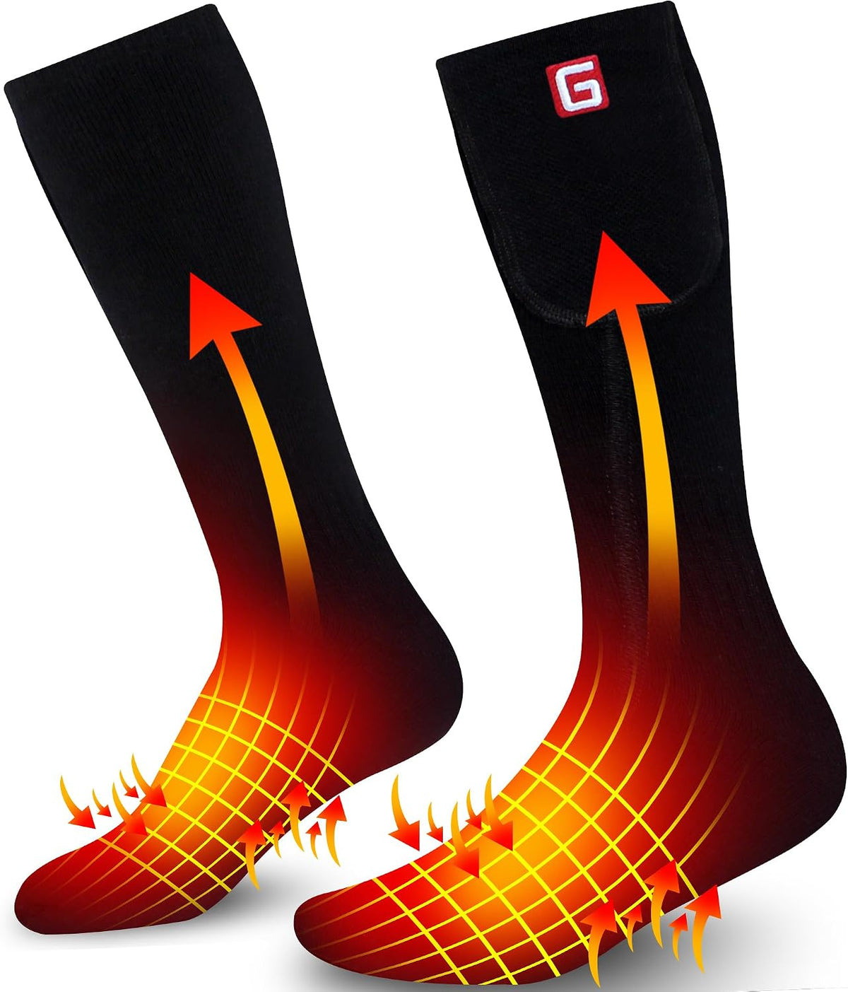 Electric Heated Socks for Teenagers Youth,Rechargeable Battery Powered Operated Heated Socks for Middle Senior High School (Black)