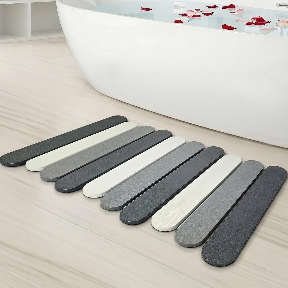 Foldable Stone Bath Mat for Bathroom - Quick Drying