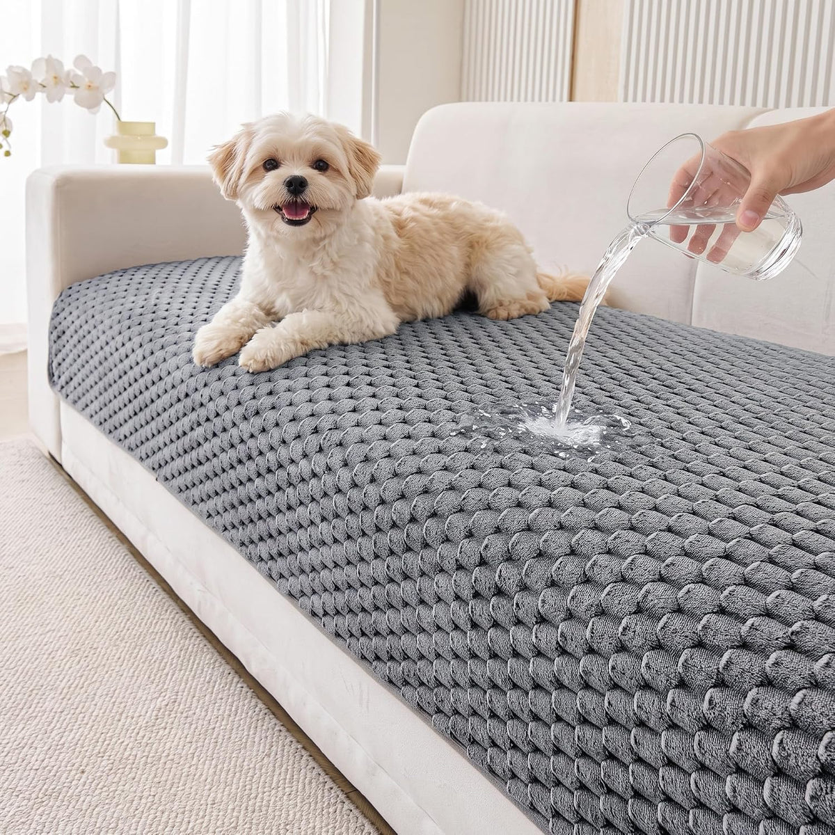 MEETSKY Waterproof Sofa Cover, Oversized Couch Covers for Dogs Washable