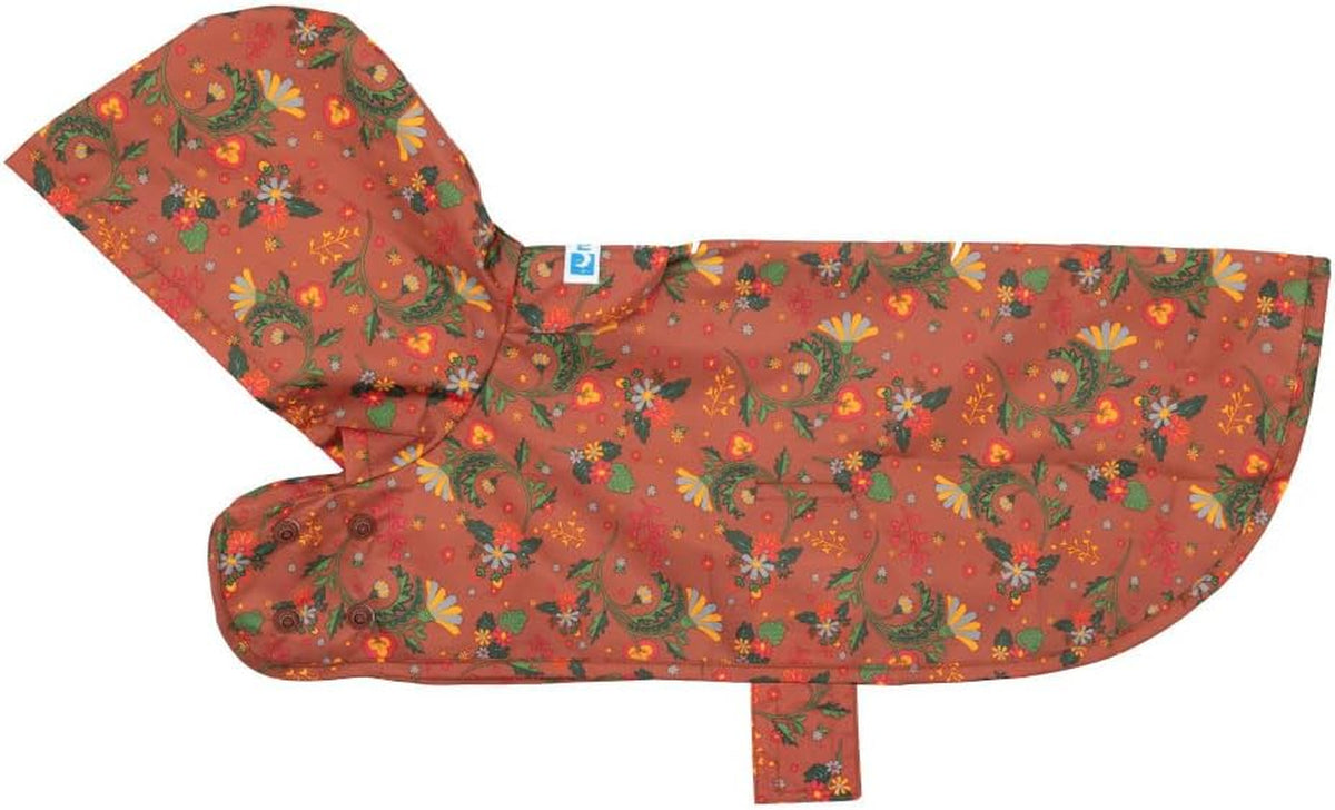 RC Pets Packable Rain Poncho, Large, Clay Floral