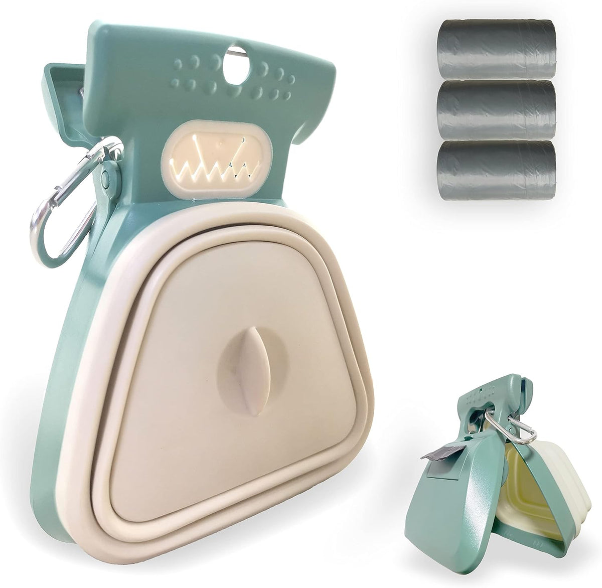 Dog Pooper Scooper for Large Dogs,Portable Poop Scoop with 30 Bags