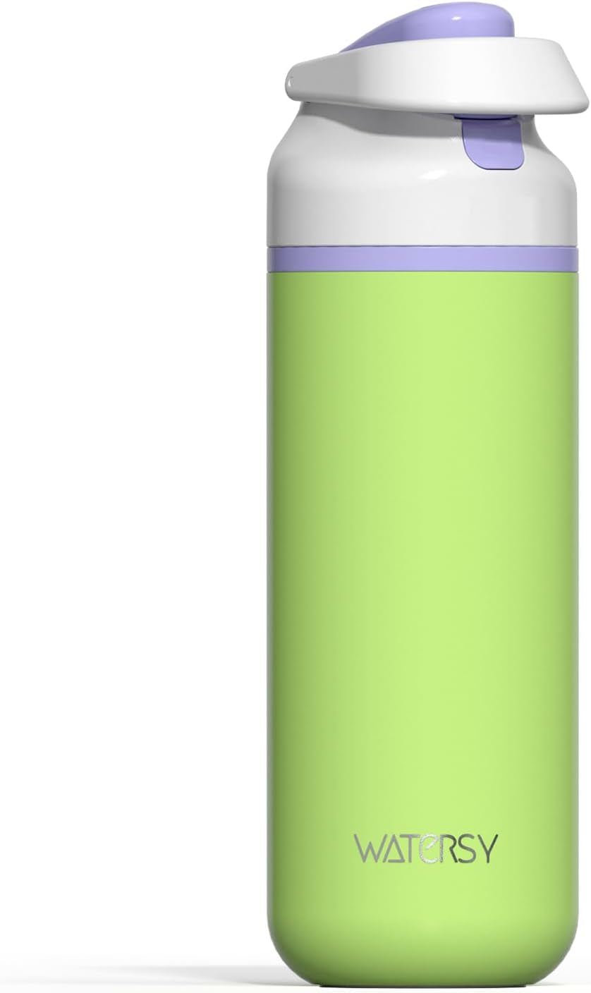 WATERSY Water Bottle,Leakproof Insulated Bottle,Keep Cold 24H,Bpa-Free,21Oz