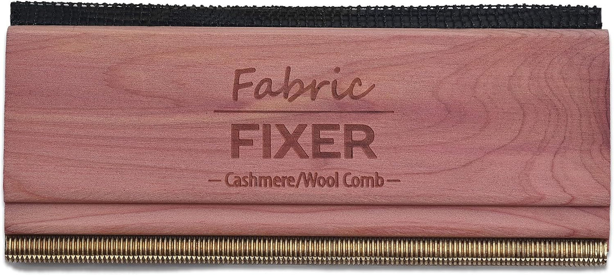 Cashmere Pill Remover Comb with Natural Cedar Wood Handle (Double Edge Design) Wool Sweater Fuzz Comb & Fabric Pilling Remover for Delicate Clothing