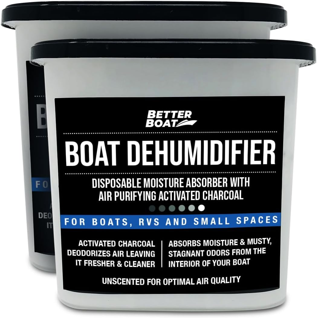 Moisture Absorber 2 Pack with Activated Charcoal Dehumidifier Bucket