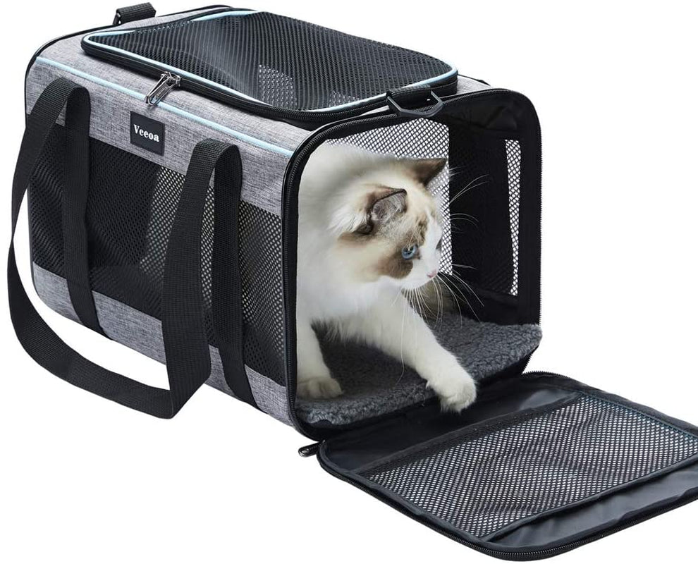Vceoa 17.5"X11"X11" Pet Carrier for Cats