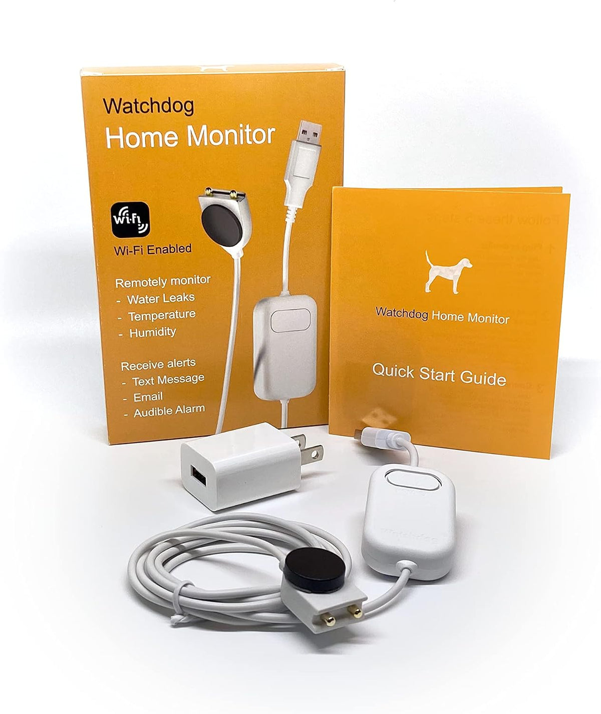 Watchdog Home Monitor - Water, Temperature, Humidity, and Power Outage Alarm Sensor with Wifi