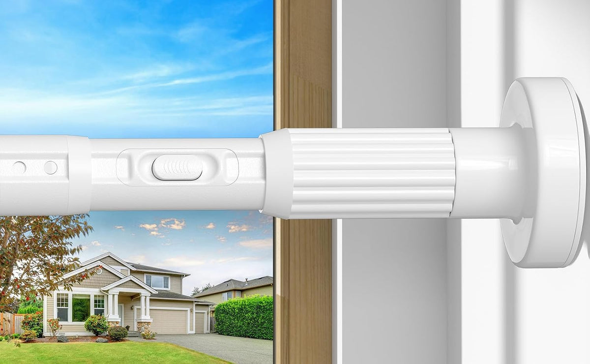 White Tension Curtain Rod 41-126 In,Outdoor Curtain Rod